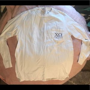 CHI MU Sorority White Long Sleeve